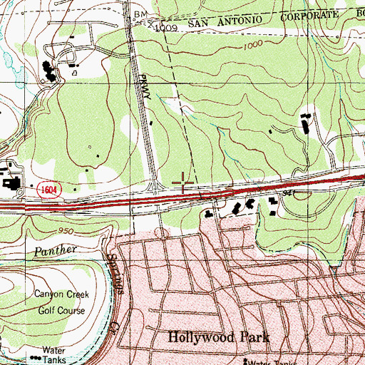 Topographic Map of New Creation United Methodist Church, TX