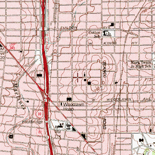 Topographic Map of Eastern Orthodox Catholic Church, TX