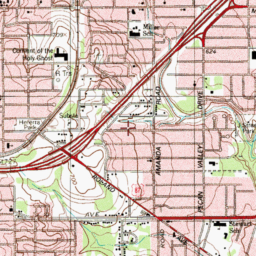 Topographic Map of New Hope Church of God, TX