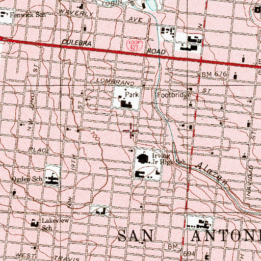 Topographic Map of Rivas Street Church of God in Christ, TX