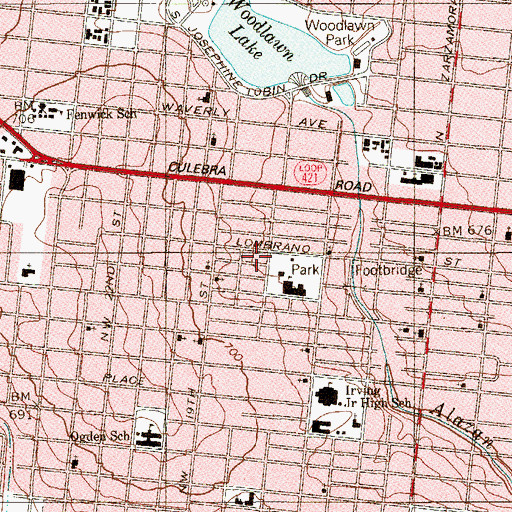 Topographic Map of Wayfaring Church of God in Christ, TX