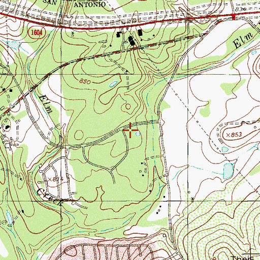 Topographic Map of Church of Christ Northern Oaks, TX