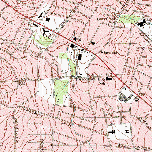 Topographic Map of Metro Church of Christ, TX