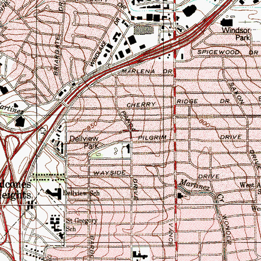 Topographic Map of United Church of Christ Bethany Congregational, TX