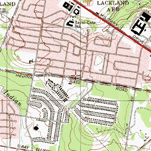 Topographic Map of Bethel Church of God, TX