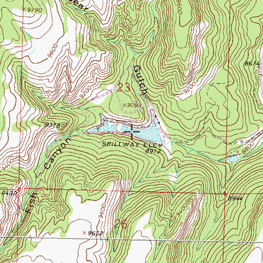 Topographic Map of Bowers Lakes, CO