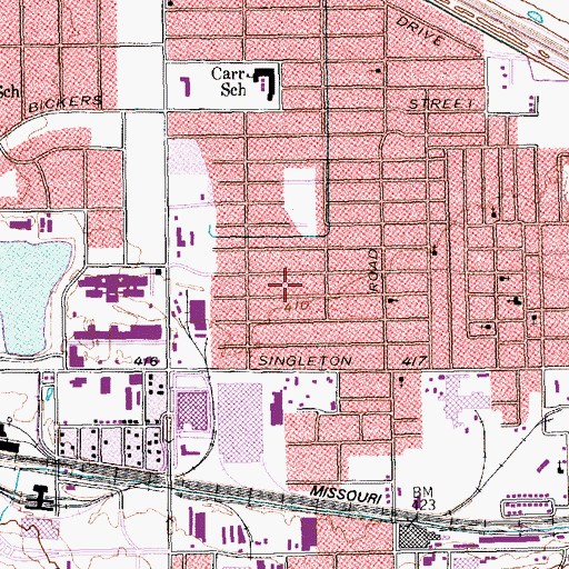 Topographic Map of New Mount Zion Primitive Baptist Church, TX