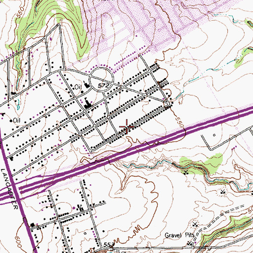 Topographic Map of New Saint Mark Missionary Baptist Church, TX