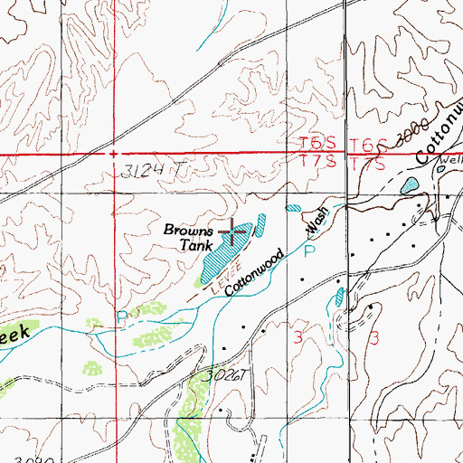 Topographic Map of Browns Tank, AZ