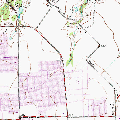 Topographic Map of Northside Missionary Baptist Church, TX