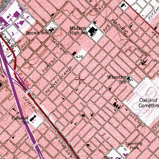 Topographic Map of Olivet Missionary Baptist Church, TX