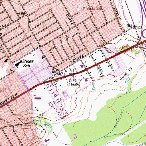 Topographic Map of Peaceful Zion Baptist Church, TX
