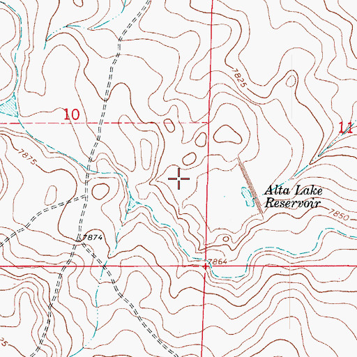 Topographic Map of Alta Lake Dam, CO