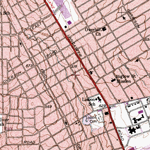 Topographic Map of New Faith Missionary Baptist Church, TX