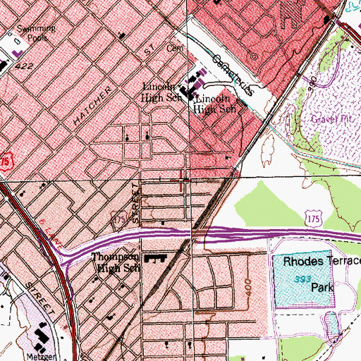 Topographic Map of New Galilee Baptist Church, TX