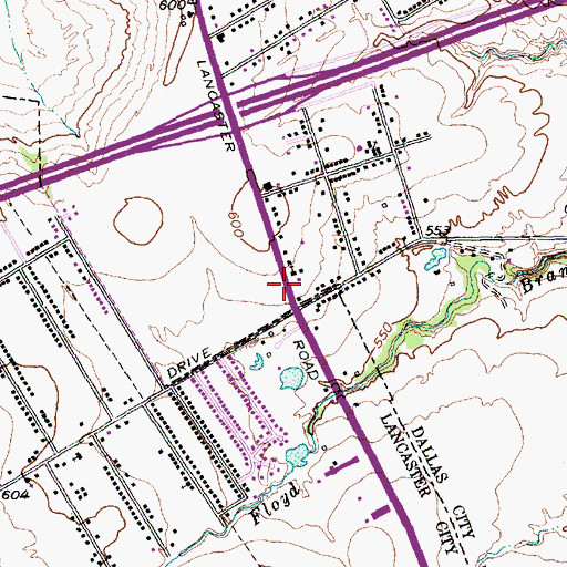 Topographic Map of New Generation Baptist Church, TX