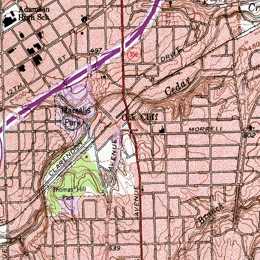 Topographic Map of New Good Faith Baptist Church, TX