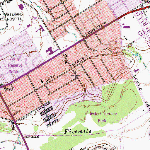 Topographic Map of New Leaf Baptist Church, TX