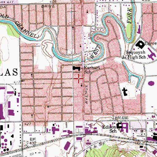 Topographic Map of New Mount Calvary Baptist Church, TX