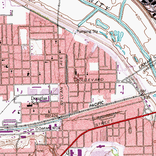 Topographic Map of New Mount Corinth Baptist Church, TX