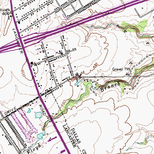 Topographic Map of New Mount Olive Baptist Church, TX