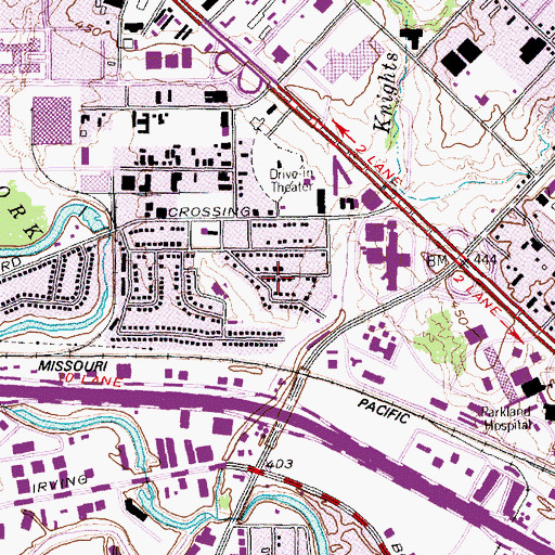 Topographic Map of Mount Hermon Baptist Church, TX