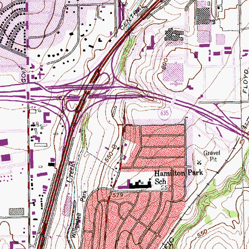 Topographic Map of Mount Olive Missionary Baptist Church, TX