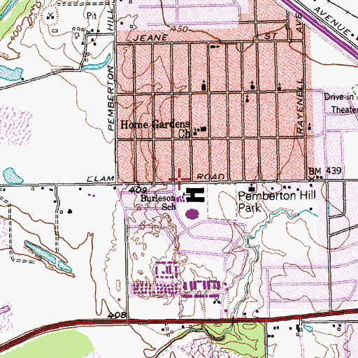 Topographic Map of Mount Pisgah Baptist Church, TX