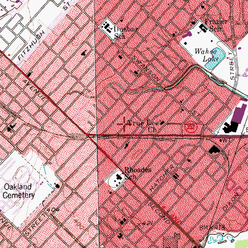 Topographic Map of Mount Rose Baptist Church, TX