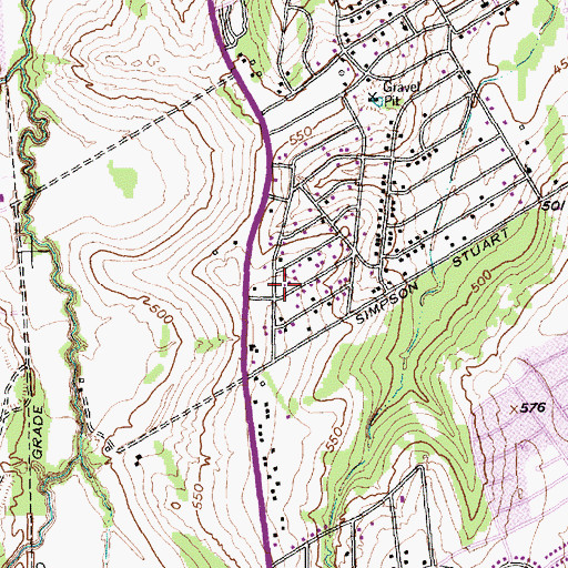 Topographic Map of Mount Zion Baptist Church, TX