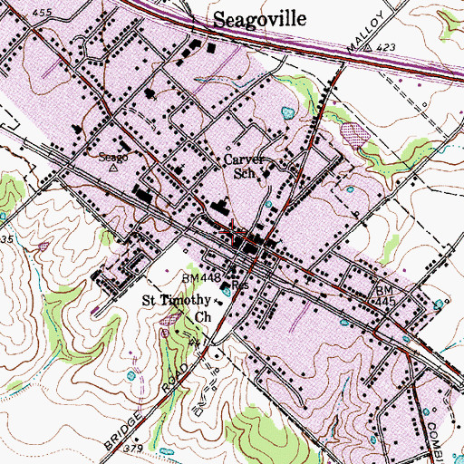 Topographic Map of New Beginnings Baptist Church, TX