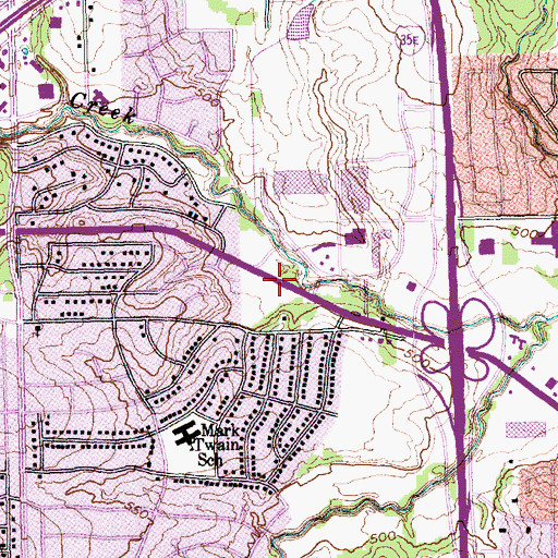 Topographic Map of New Birth Baptist Church, TX