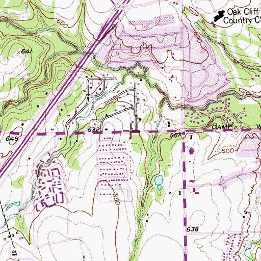 Topographic Map of New Born Missionary Baptist Church, TX