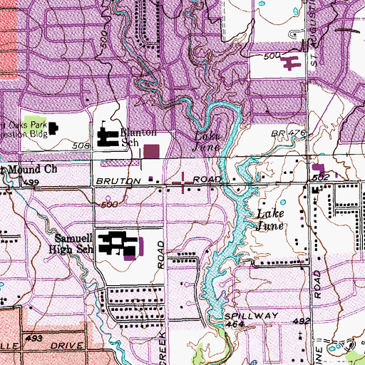Topographic Map of New Caleb Missionary Baptist Church, TX
