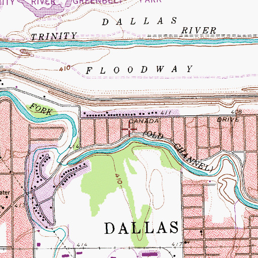 Topographic Map of Ledbetter Baptist Church, TX