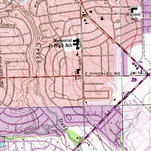 Topographic Map of Little Bethel Baptist Church, TX