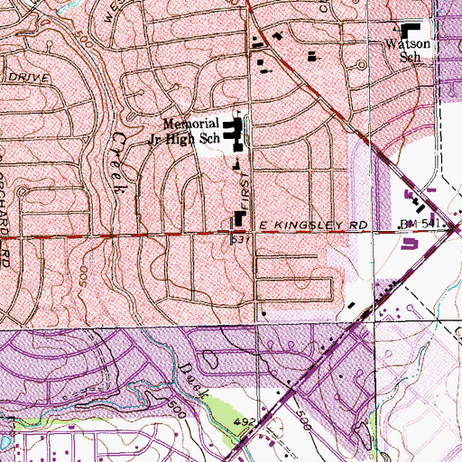 Topographic Map of Little Bethel Baptist Church, TX
