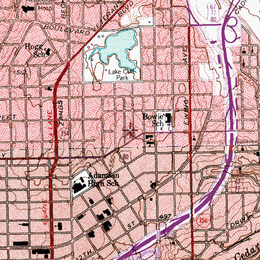 Topographic Map of Little Egypt Baptist Church, TX