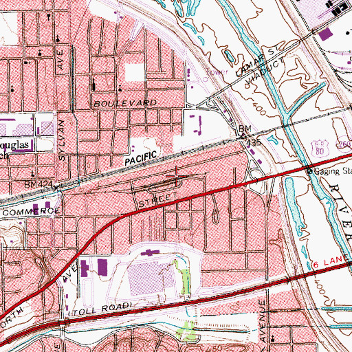Topographic Map of Lone Star Baptist Church, TX