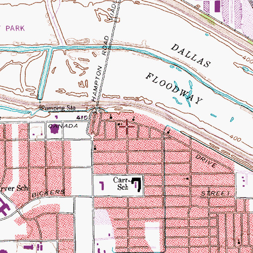 Topographic Map of Macedonia Baptist Church, TX