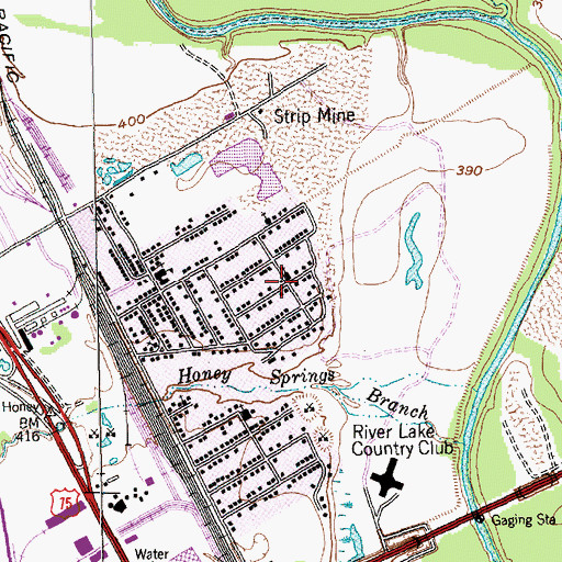 Topographic Map of Mcneil Missionary Baptist Church, TX