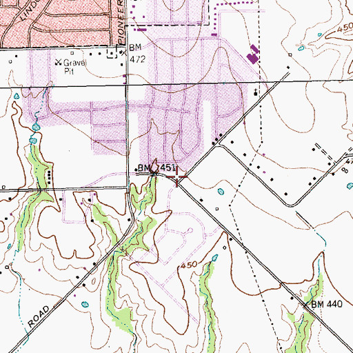 Topographic Map of Mesquite Valley Baptist Church, TX