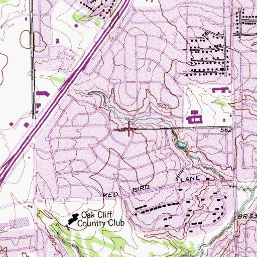 Topographic Map of Metropolitan Baptist Church, TX