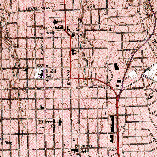 Topographic Map of Metropolitan Tabernacle Baptist Church, TX