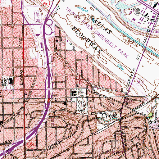 Topographic Map of New Community Baptist Church, TX