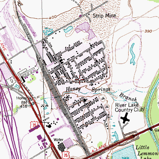 Topographic Map of Mount Elam Missionary Baptist Church, TX
