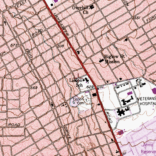 Topographic Map of Mount Grove Missionary Baptist Church, TX
