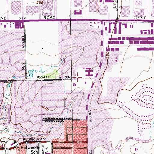 Topographic Map of Korean Southwestern Baptist Church, TX