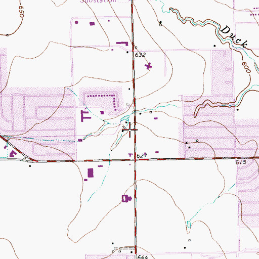 Topographic Map of Korean World Mission Baptist Church, TX