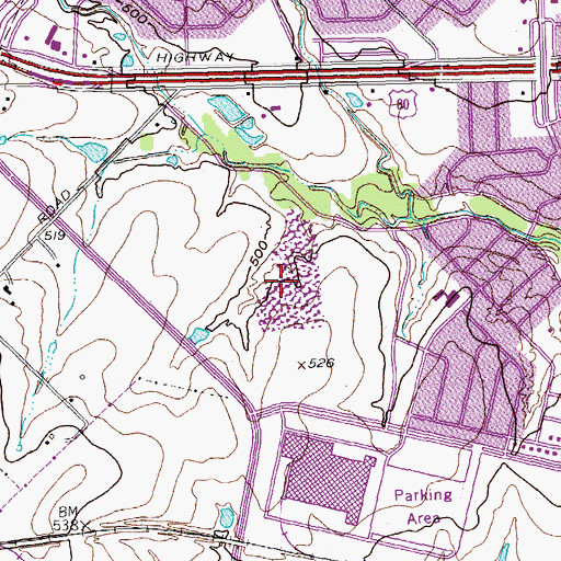 Topographic Map of Lake June Baptist Church, TX